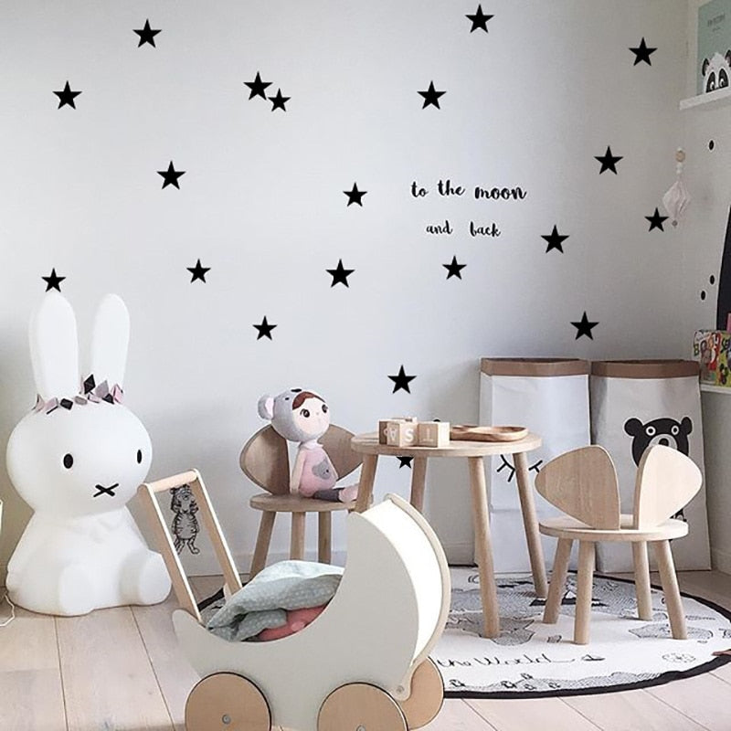 Baby Nursery Bedroom Stars Wall Sticker For Kids Room Home Decoration Children Wall